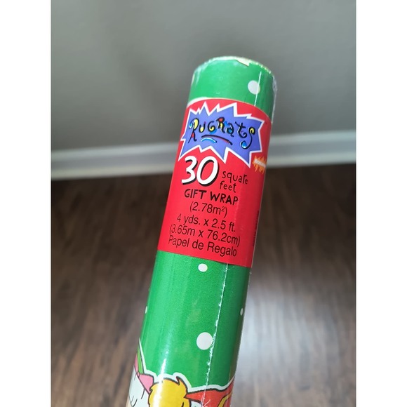 NEW Sealed Rugrats 30 Square Feet Gift Wrapping Paper Multicolor Vintage - Picture 2 of 5